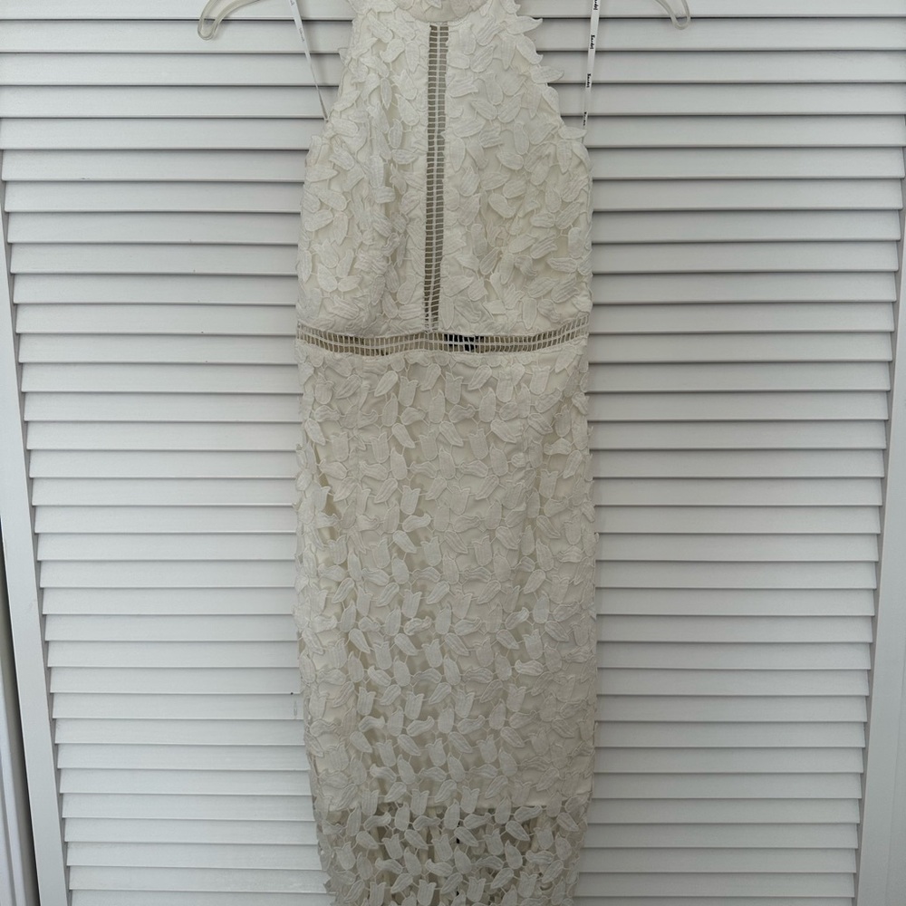 Bardot Cream Lace Midi Dress